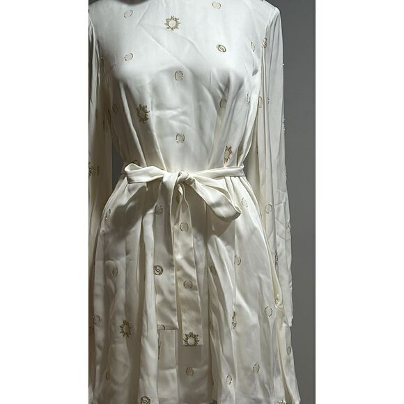 Stella McCartney Metallic Long Sleeve Minidress Size 40 (4-6) - Picture 10 of 14